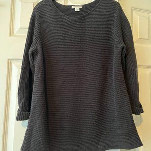 Croft & Barrow 3/4 Sleeve Black Sweater Size Large